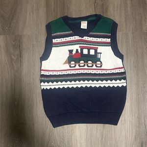 Gymboree Kids Train Sweater Vest size 7